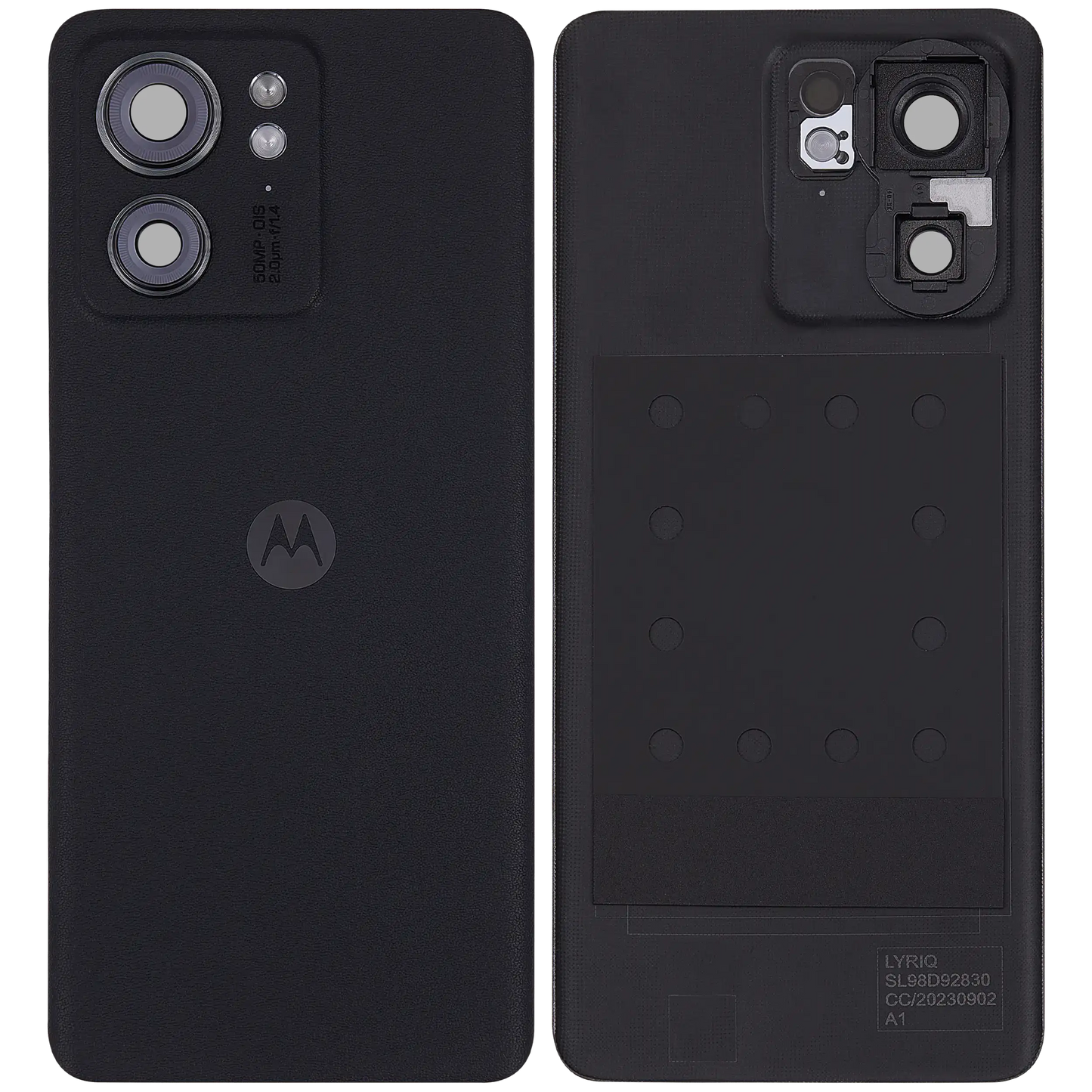 Back Cover Glass For Motorola Edge 40 (XT2303-2 / 2023) (Premium) (Eclipse Black) | SKU 107182129080 | image 6