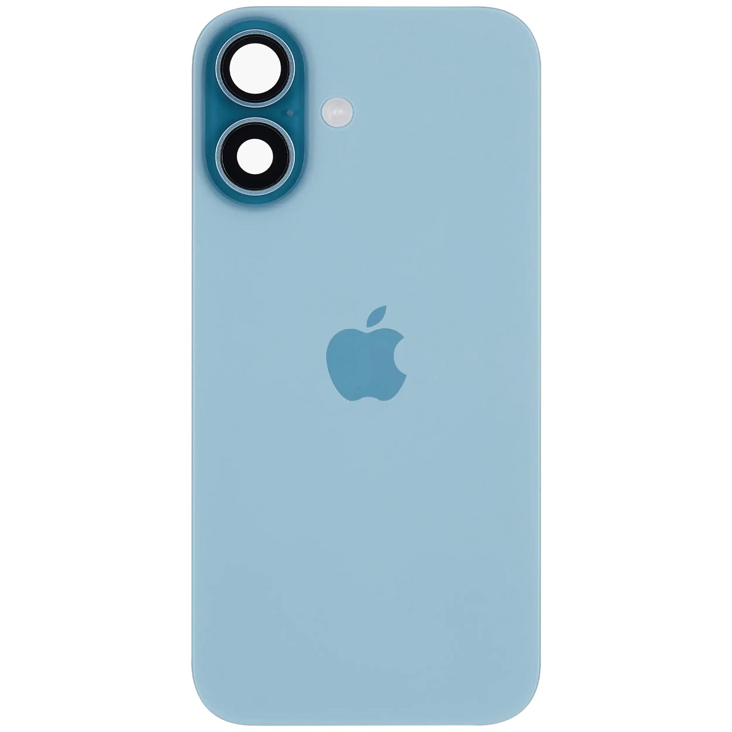 Back Glass With Steel Plate With Wireless NFC Charging MagSafe Magnet & Flashlight Flex For iPhone 16 (Service Pack) (Teal)