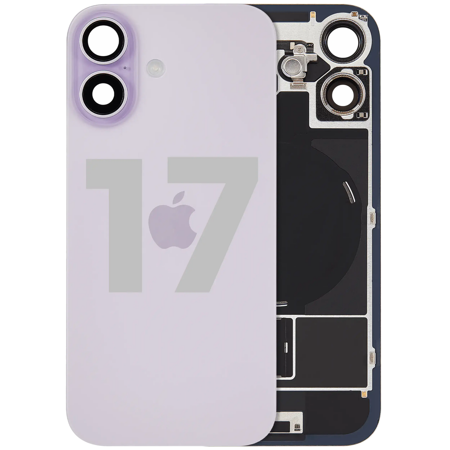 Back Glass w/ MagSafe Magnet & NFC & Flashlight Flex For iPhone 17 (Used OEM Pull: Grade B) (Lavender)