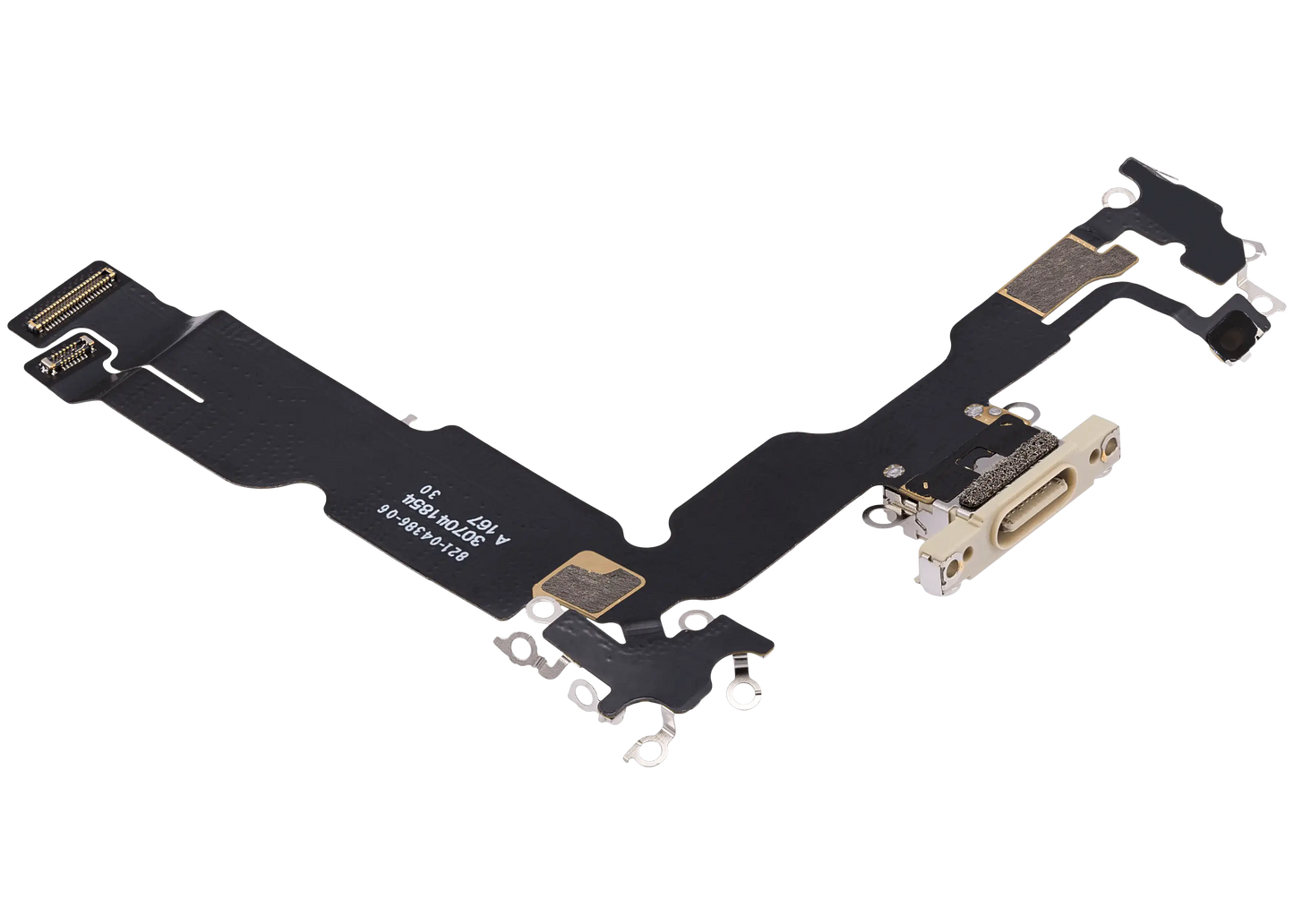 Charging Port Flex Cable For iPhone 15 Plus (Used OEM Pull) (Yellow)