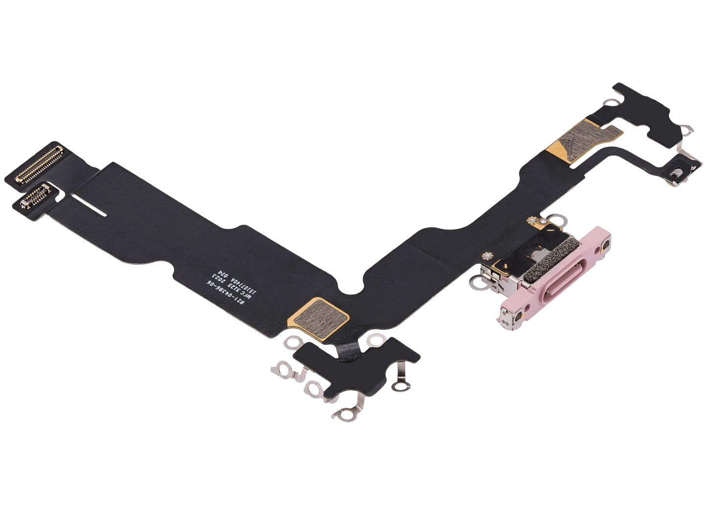 Charging Port Flex Cable For iPhone 15 Plus (Used OEM Pull) (Pink)