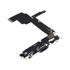 Charging Port Flex Cable For iPhone 15 Pro Max (Used OEM Pull) (Blue Titanium)