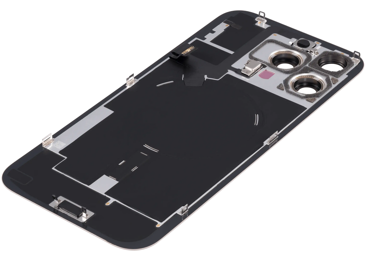 Back Glass w/ MagSafe Magnet & NFC & Flashlight Flex For iPhone 16 Pro Max (Service Pack) (Desert Titanium) — product photo 5