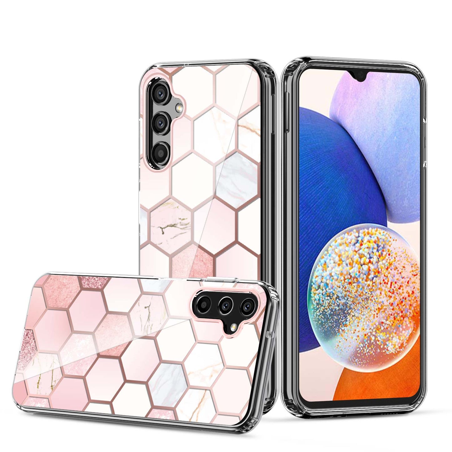 Clear Graphic Case (Honey Comb) for Samsung A14 5G