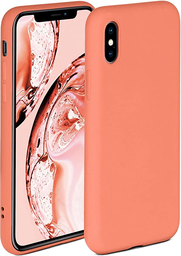 No Logo Silicone Orange Hybrid Case For iPhone XS MAX