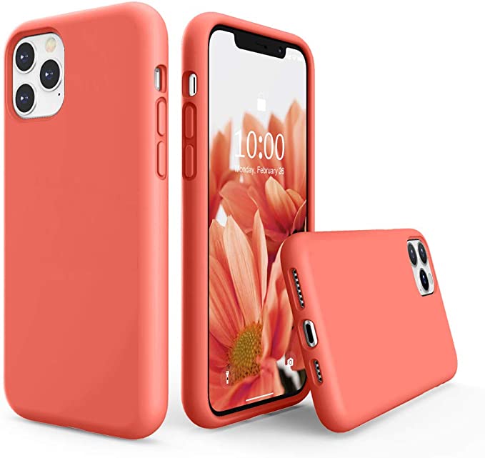 No Logo Silicone Orange Case For iPhone 11 PRO MAX