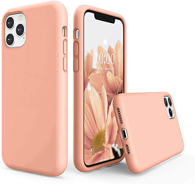 No Logo Silicone Rose Gold Case For iPhone 11 PRO MAX