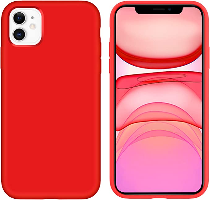 No Logo Silicone Red Hybrid Case For iPhone 11 PRO