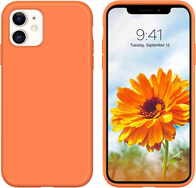 No Logo Silicone Orange Hybrid Case For iPhone 11 PRO