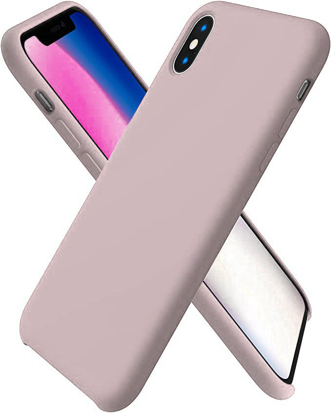 No Logo Silicone Pink Hybrid Case For iPhone X iPhone XS