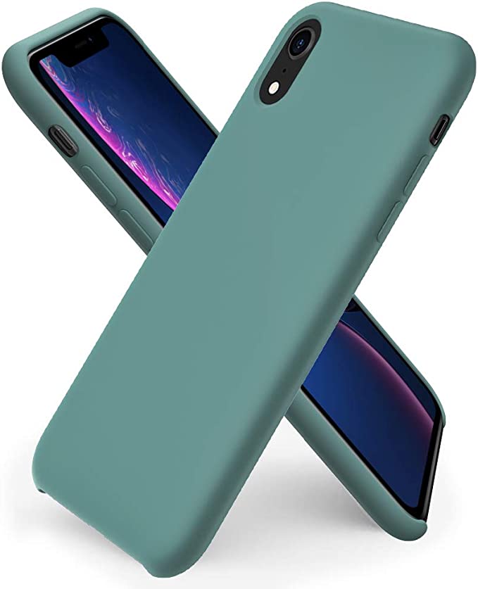 No Logo Silicone Green Case For iPhone XR