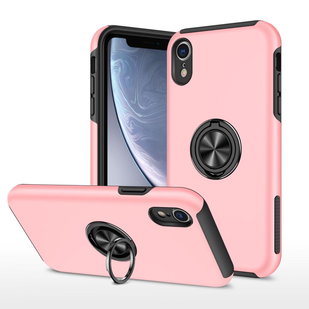 Hybrid Ring Case for iPhone Xr Rose Gold