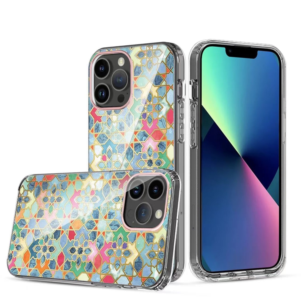 Clear Graphic Case (Mosaic) for iPhone XR
