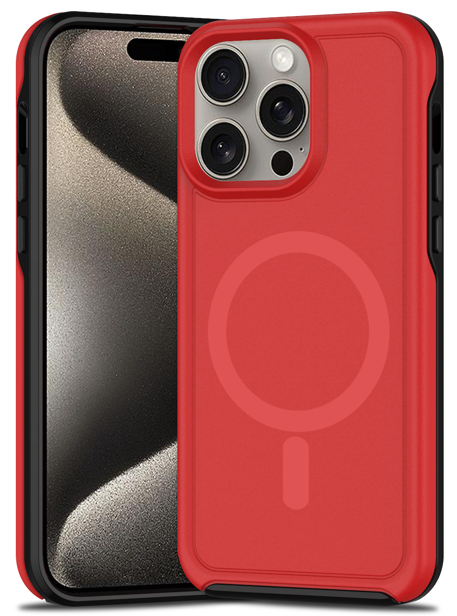 RED MAGSAFE ARMOR for iPhone 15