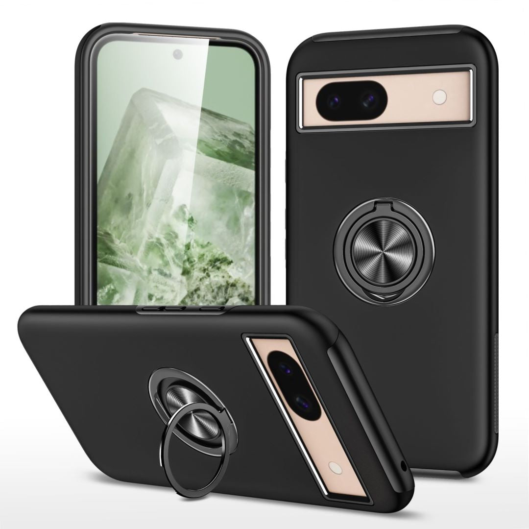 Black Hybrid Ring Case for Google Pixel 8
