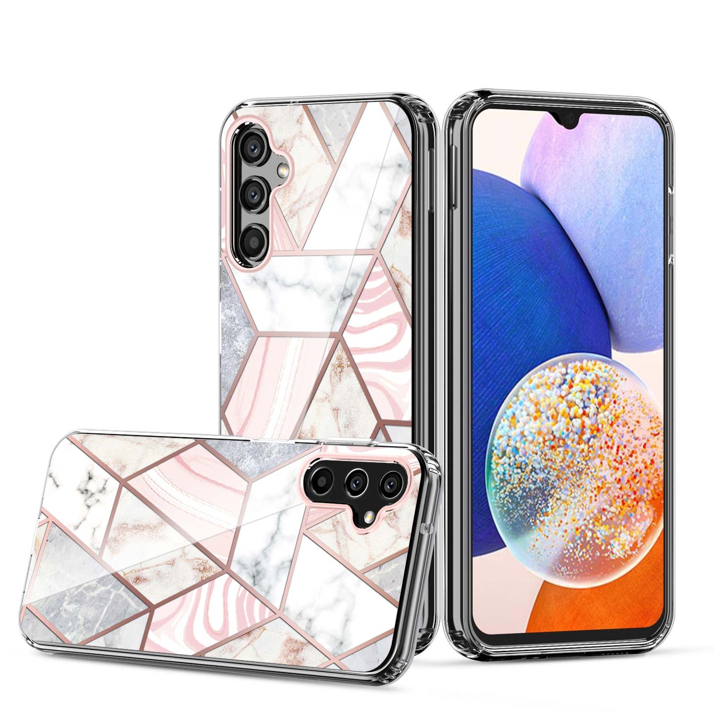 Clear Graphic Case (ZIGZAG MARBLE) for Samsung A14 5G