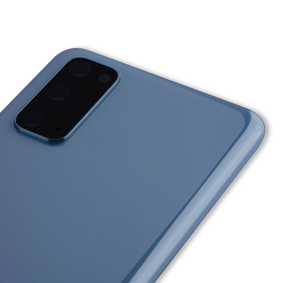 Back Cover Glass With Camera Lens For Samsung Galaxy S20 (Service Pack) (Cloud Blue)