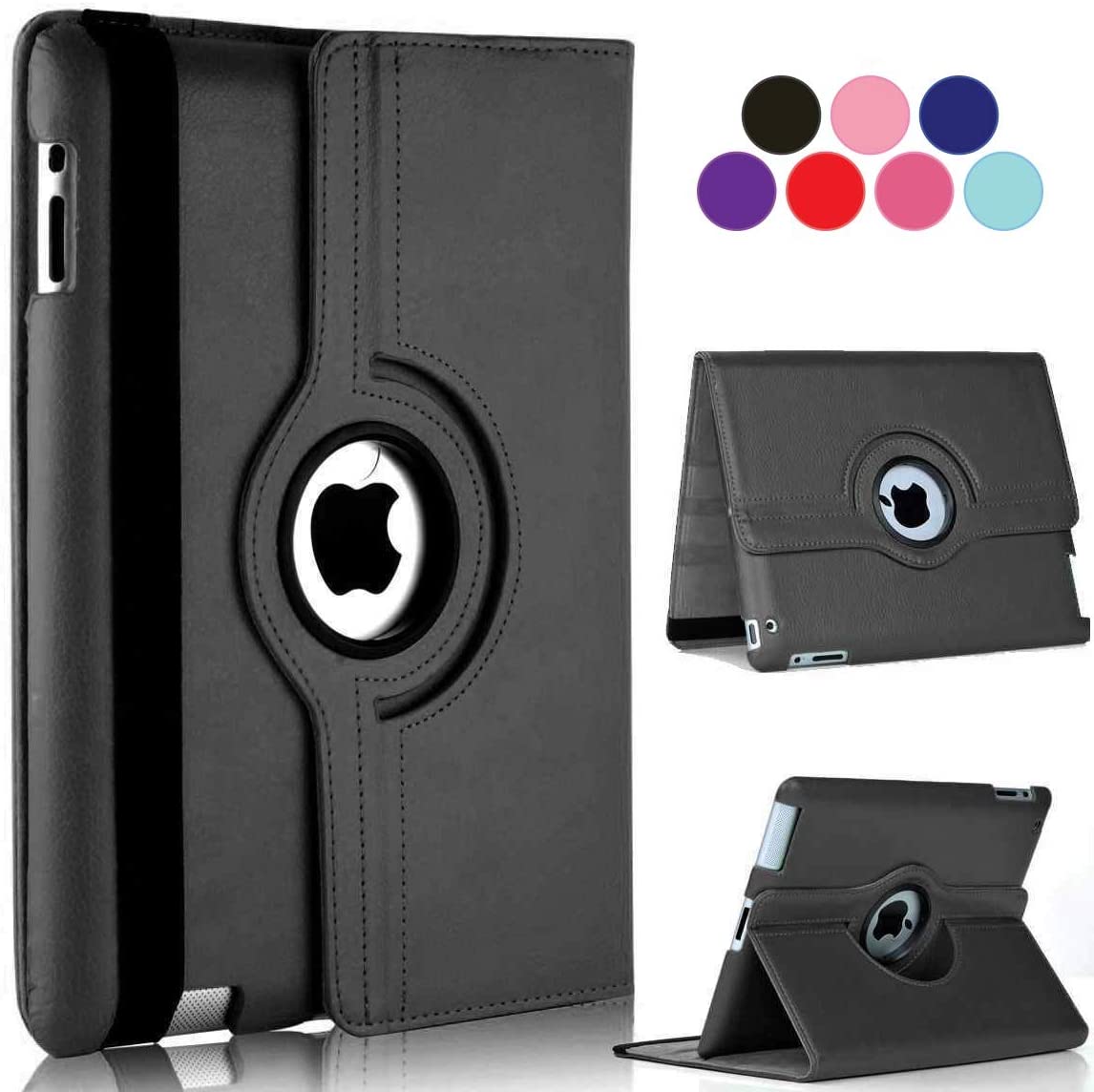 BLACK IPAD MINI 2/3 360 ROTATING CASE