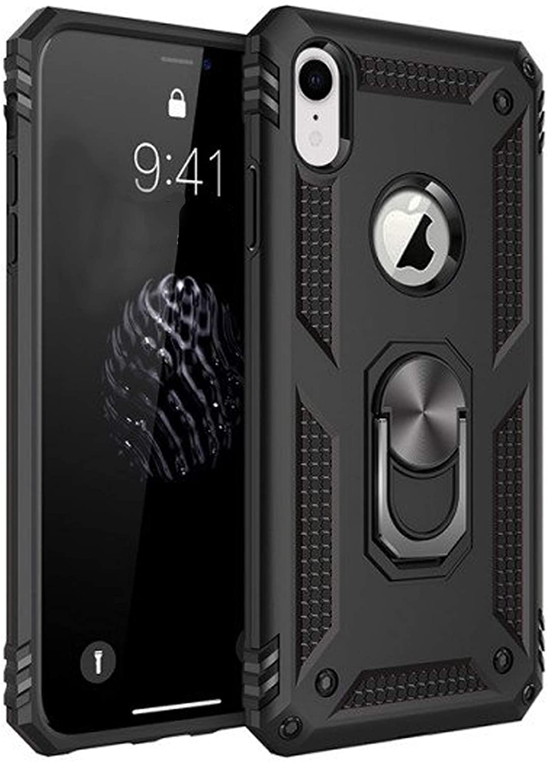 Hybrid Ring Case for iPhone Xr Black