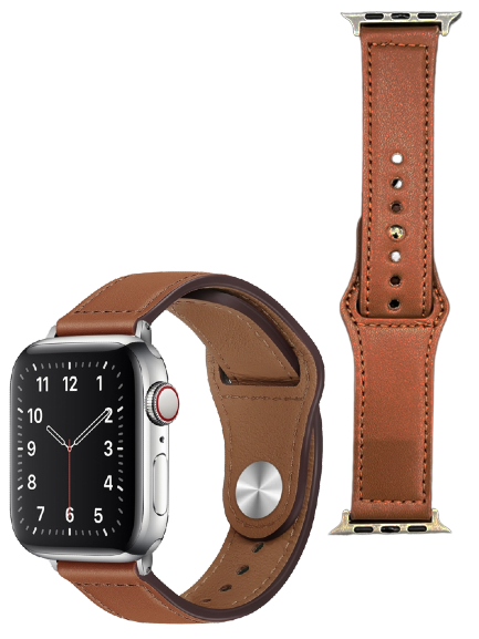 BRWN/BRWN LTHR STRAP - 42/44/45 MM