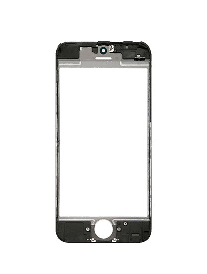 2 in 1 (Front Glass + Frame Pre-Installed) For iPhone 5C (2 Pack) (Black)