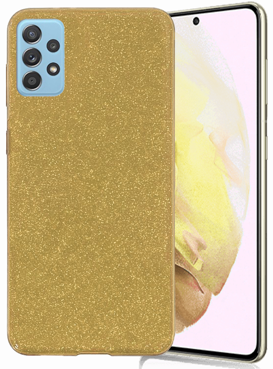 Glitter Silicone Gold Case For Samsung A52