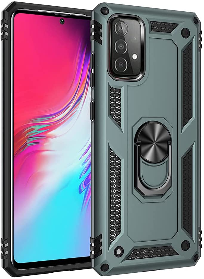GREEN Hybrid Ring Case for Samsung A52