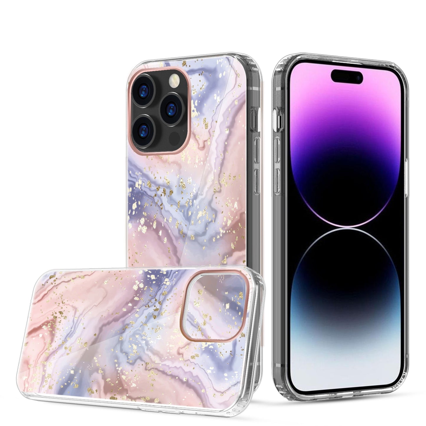 Clear Graphic Case (Multi Marble) for iPhone 14 PRO MAX