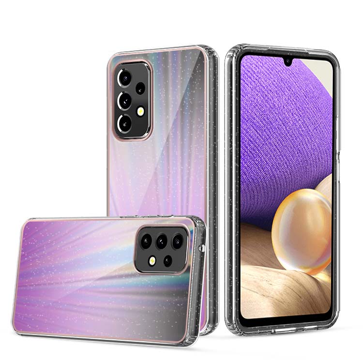 Clear Graphic Case (Purple Sparkle) for Samsung A33