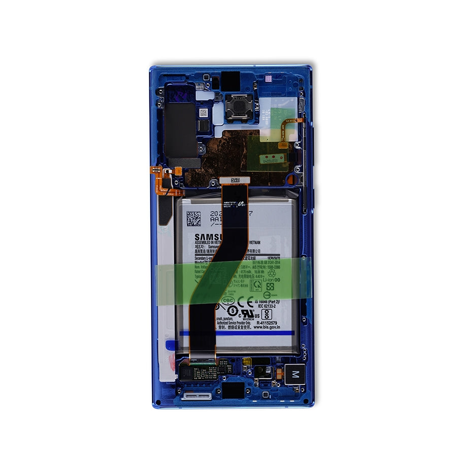 OLED Assembly With Frame For Samsung Galaxy Note 10 Plus / 5G (Service Pack) (Aura Blue)