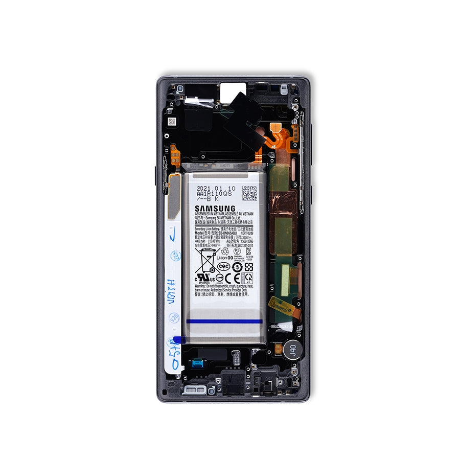 OLED Assembly With Frame For Samsung Galaxy Note 9 (Service Pack) (Midnight Black)