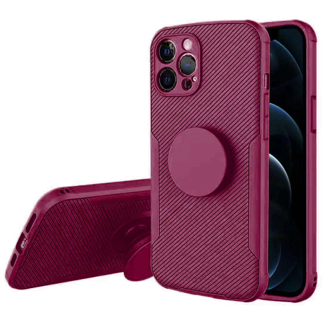Silicone Popsocket For iPhone 13 Pro Max Burgandy