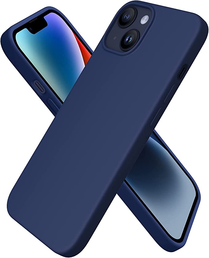 Hybrid Ring Navy Blue Case for iPhone 14 iPhone 13