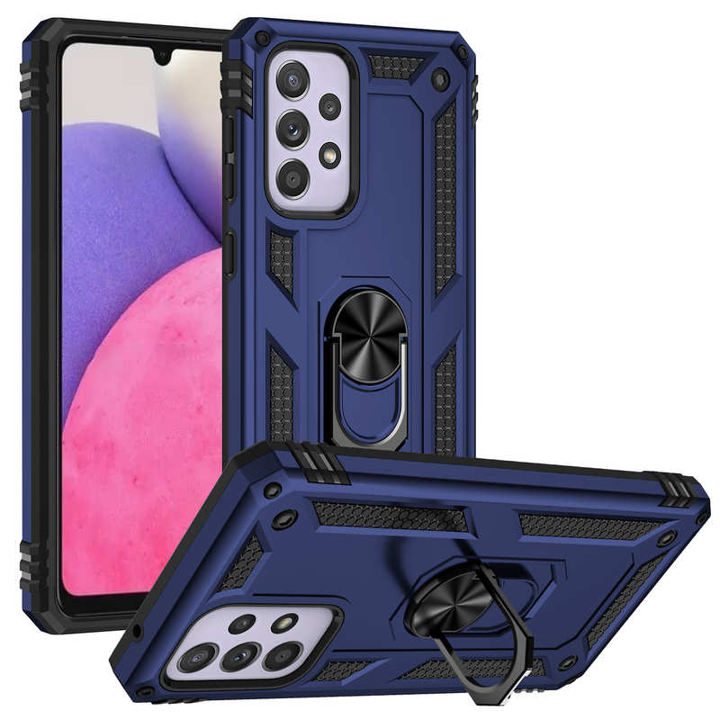 Blue Navy Hybrid Ring Case for Samsung A33