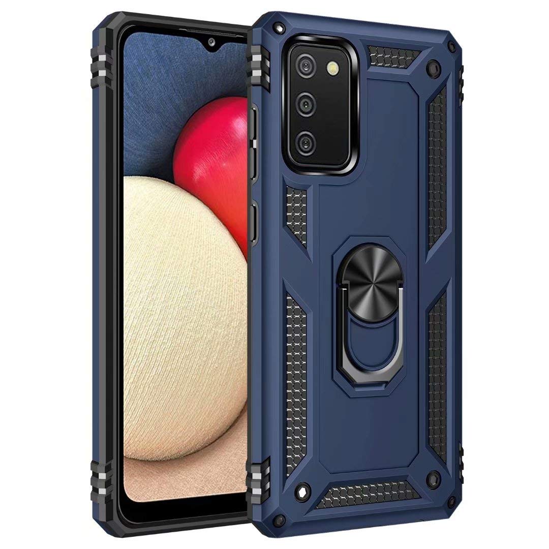 Blue Navy Hybrid Ring Case for Samsung A03S