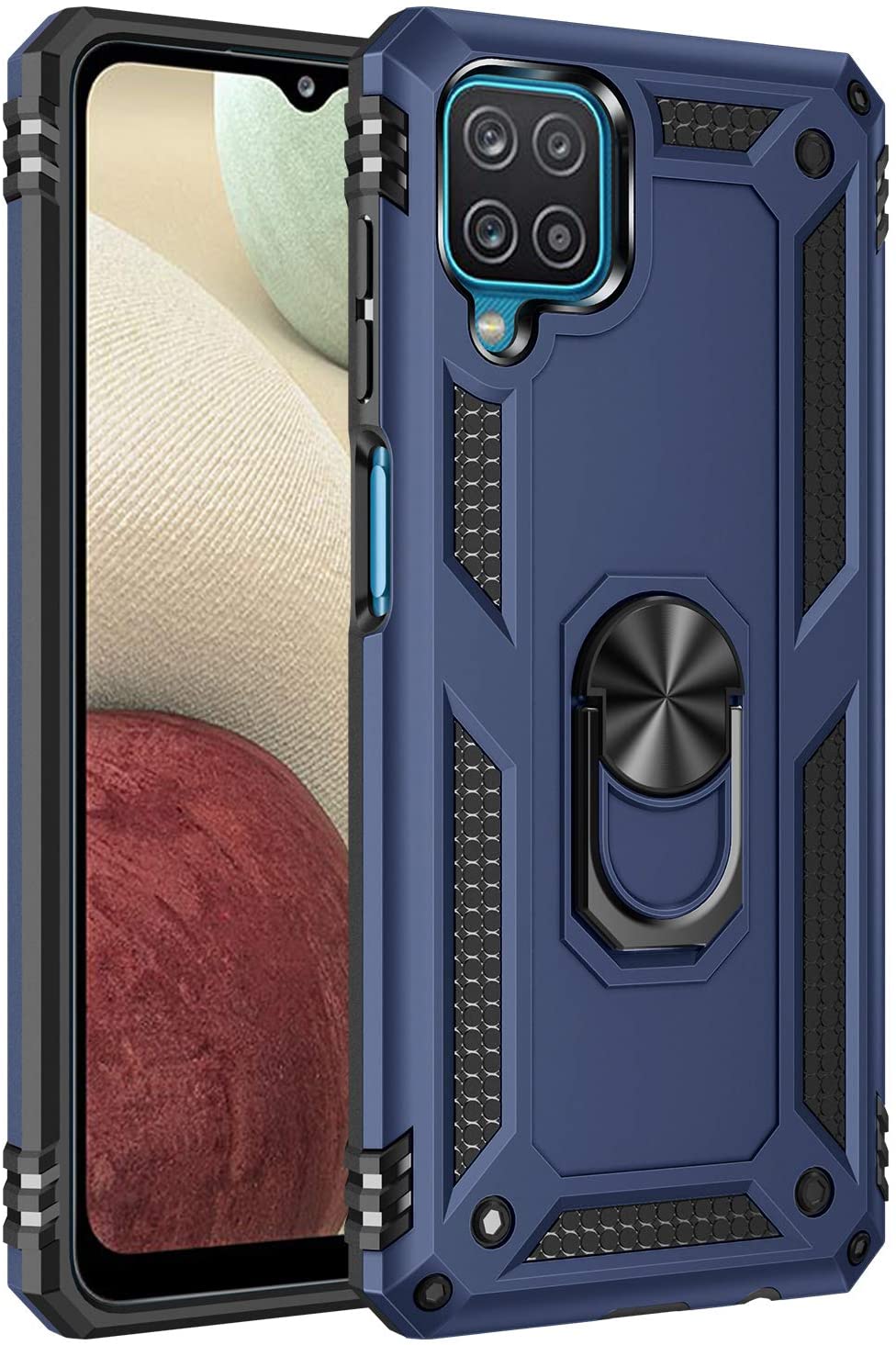 Blue Navy Hybrid Ring Case for Samsung A12