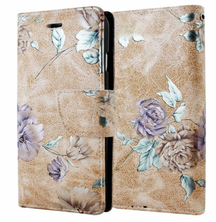 Peach Flower Wallet Case Samsung S10 PLUS