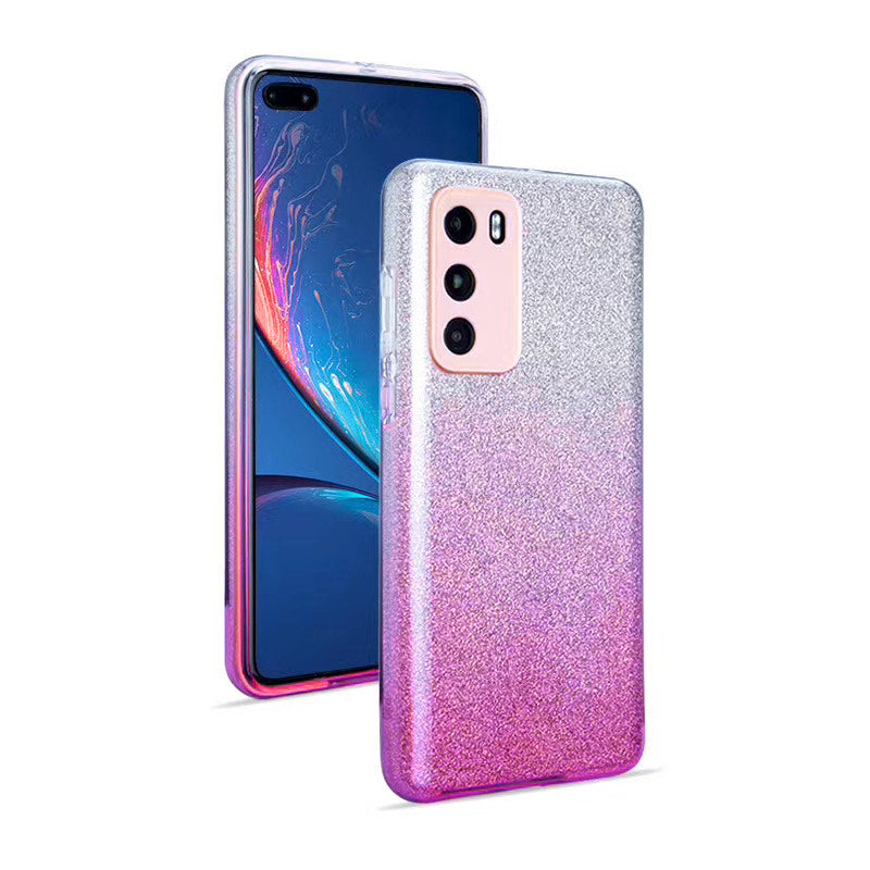Glitter Silicone Pink Case For Samsung S20 PLUS