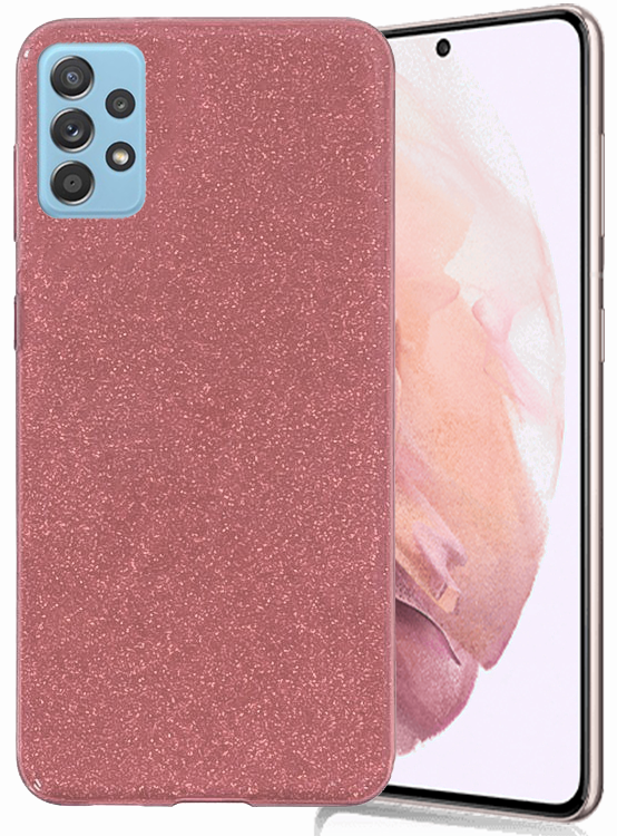 Glitter Silicone Pink Case For Samsung A72