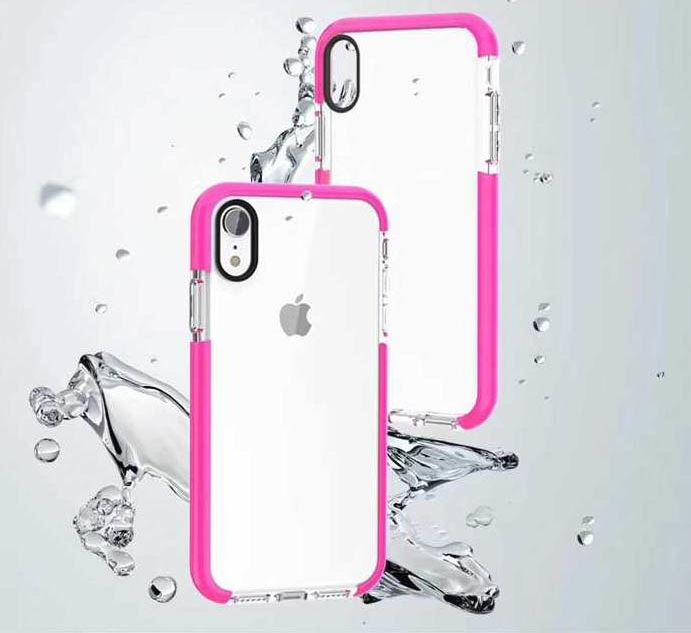 PINK HYBRID TPU IP XS MAX