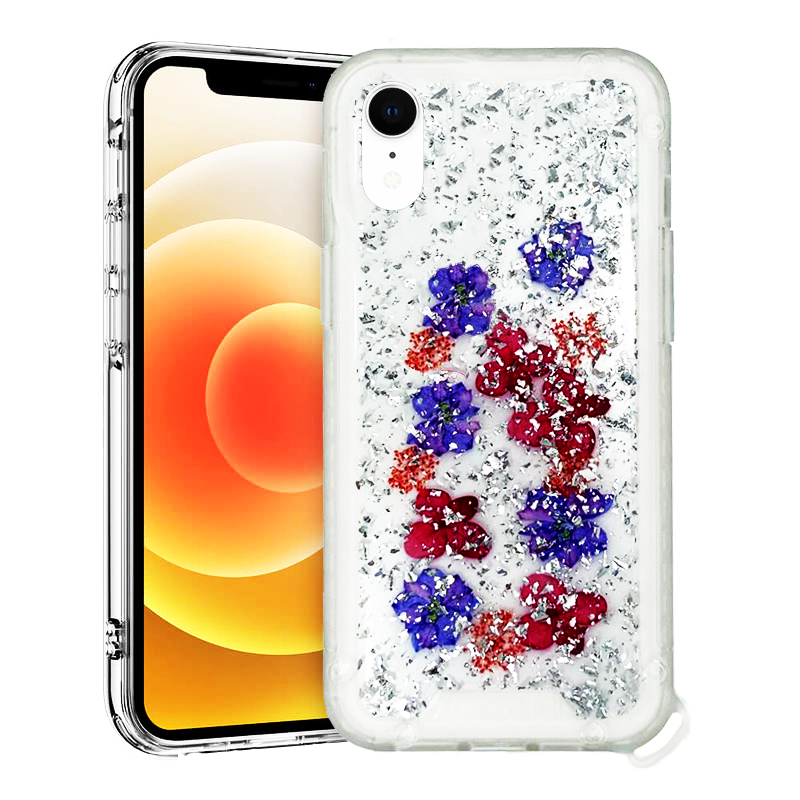 PURPLE FLOWERS GLITZ IP XR