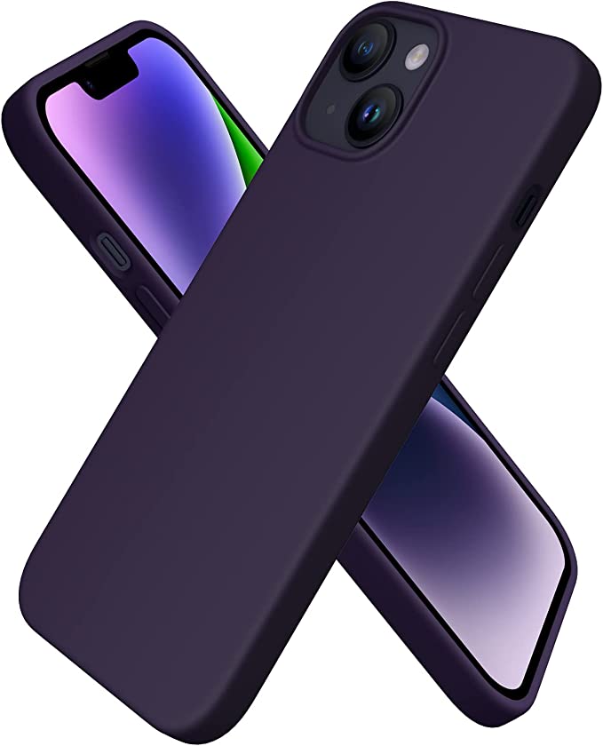 No Logo Silicone Purple Hybrid Case For iPhone 14 iPhone 13