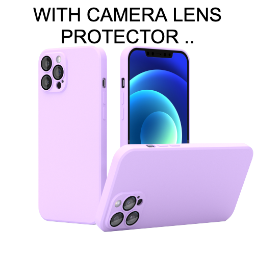 Silicone Case with Camera Protection for iPhone 13 - Purple