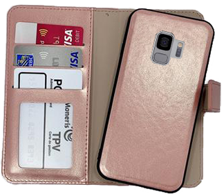 Rose Gold Magnetic Wallet Case Samsung A8