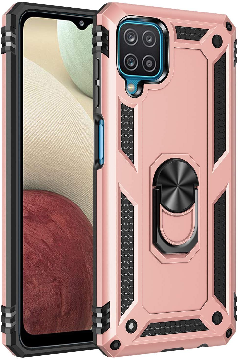 Rose Gold Hybrid Ring Case for Samsung A12