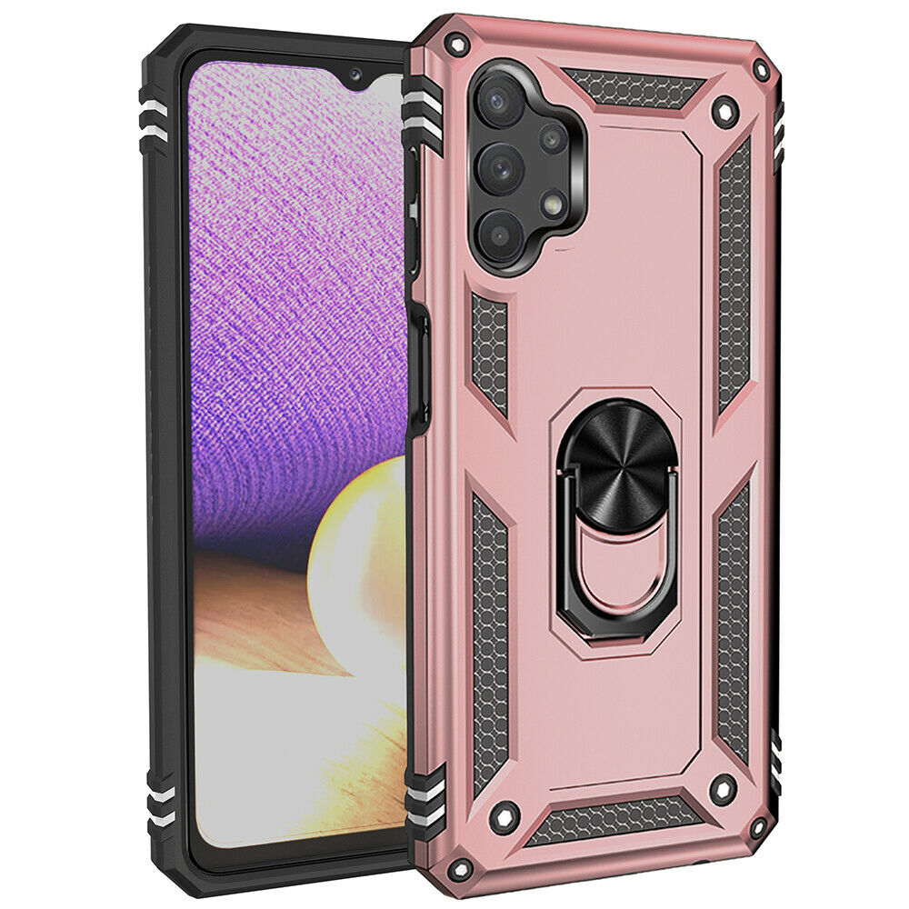 Rose Gold Hybrid Ring Case for Samsung A32 4G