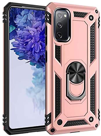 Rose Gold Hybrid Ring Case for Samsung S21 FE