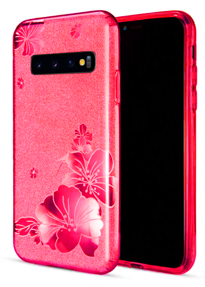 Glitter Graphic Red Case For iPhone S10