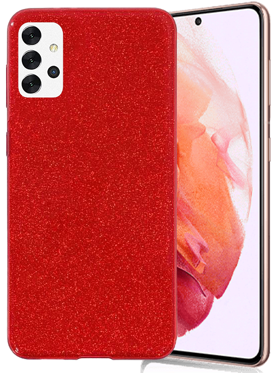 Glitter Silicone Red Case For Samsung A32 5G