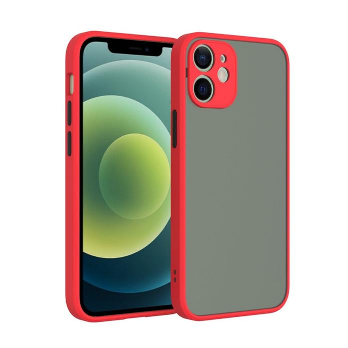 Trim Red Matt Case With Camera Lens For iPhone 11